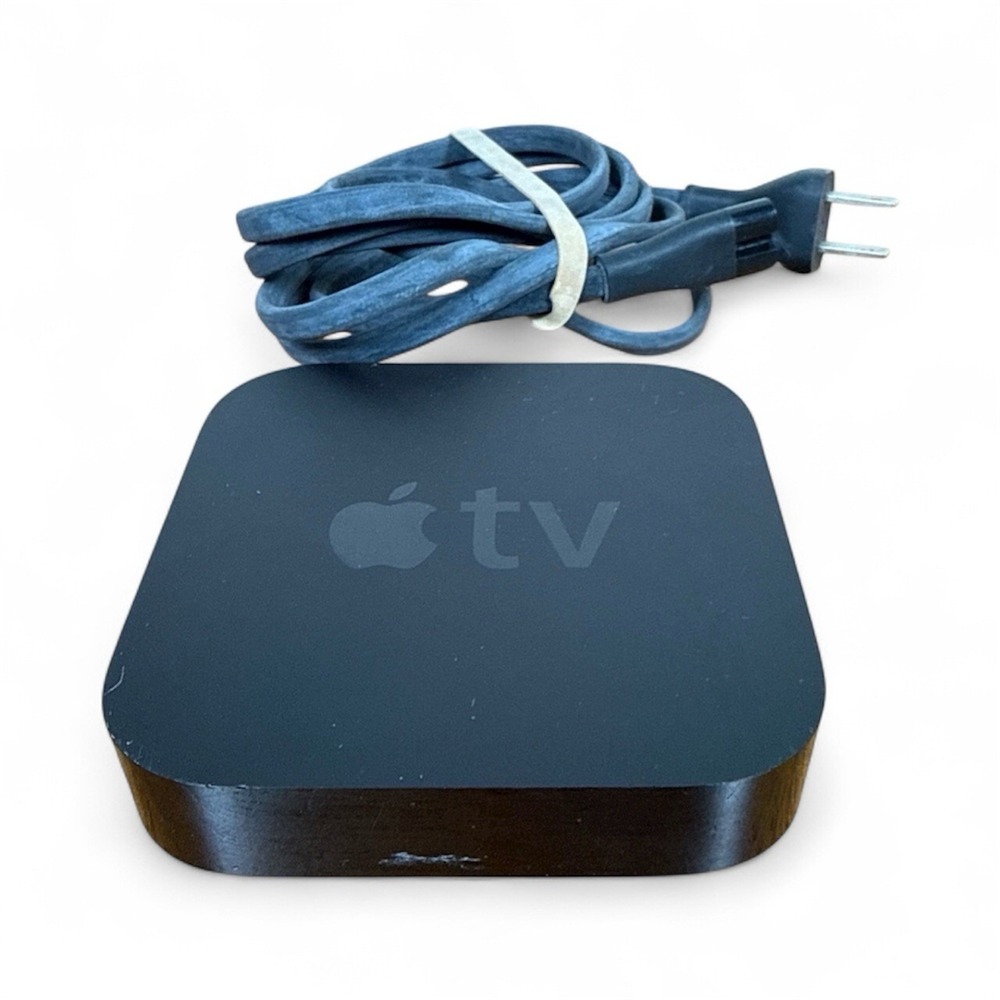 Apple TV 3rd Gen A1469 Black Streaming Player Console w/ Power Cord NO REMOTE